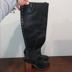 Black over the knee boots - size 9